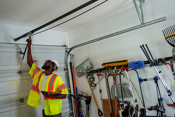 Professional Garage Door technician working in Juneau, WI